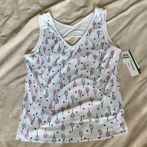 Grandslam Performance Moisture Wick Athletic Top Size XL Tennis Print- NWT